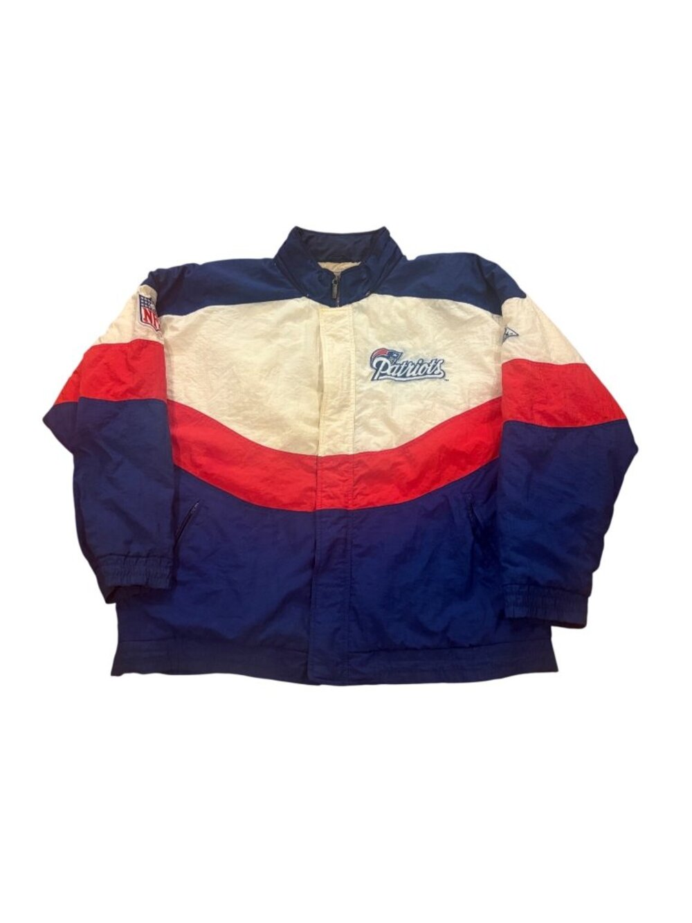 Vintage 90s Apex One New England Patriots NFL Full Zip Puffer Jacket Men's XL